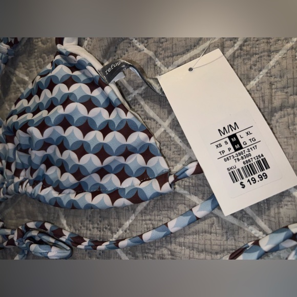 Refuge string bikini, size Medium, blue & brown, NWT - Picture 7 of 7